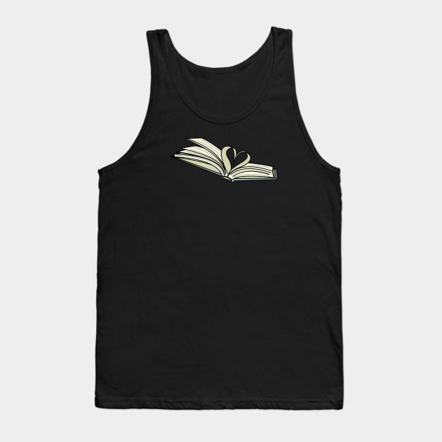 Book Heart Tank Top by Artemis Garments